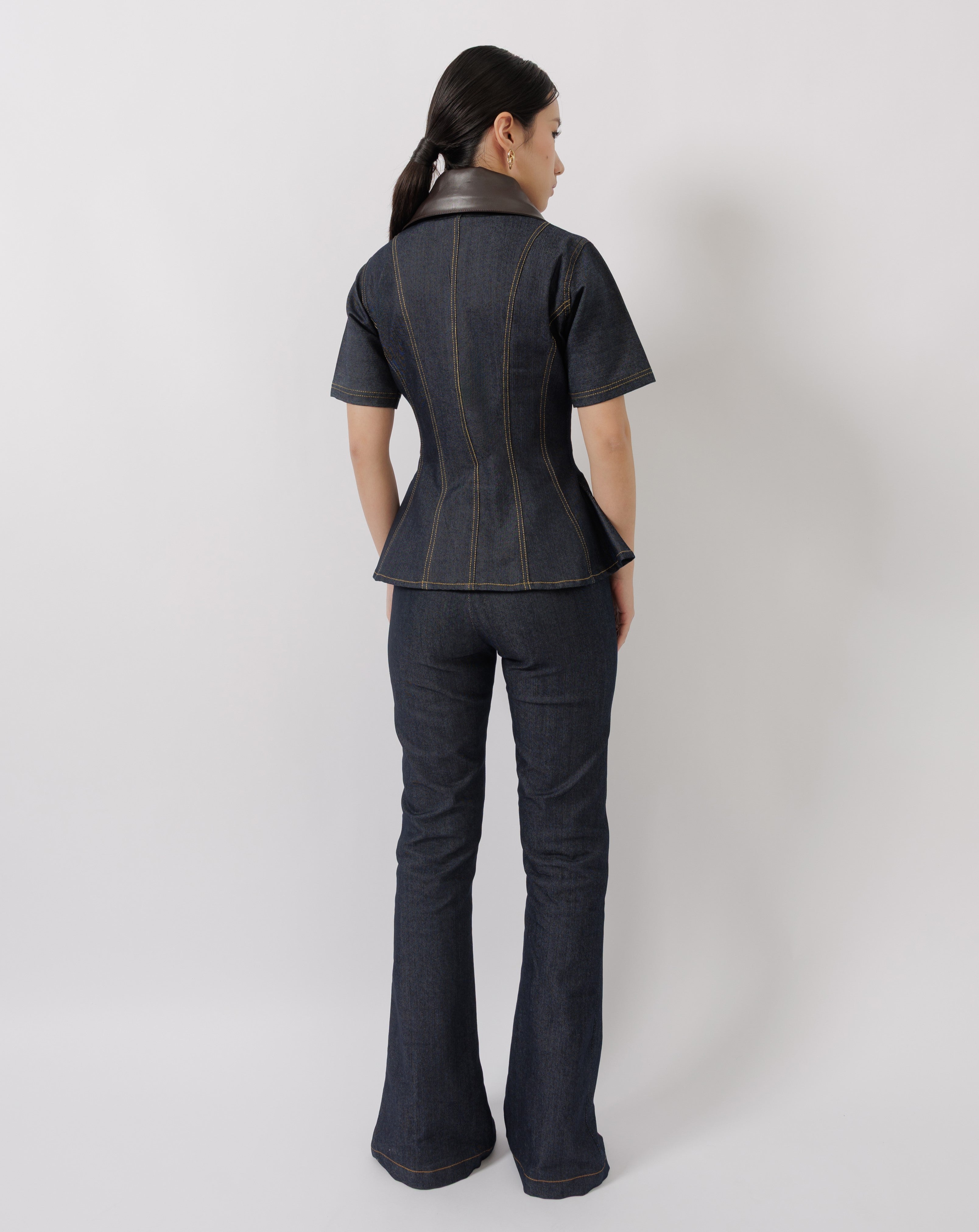 Kora Top & Brinna Pants In Denim